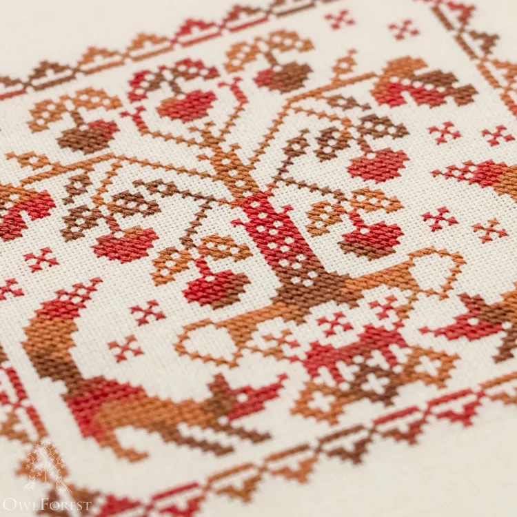 Буклет для вышивания со схемами «Лоскутный календарь»