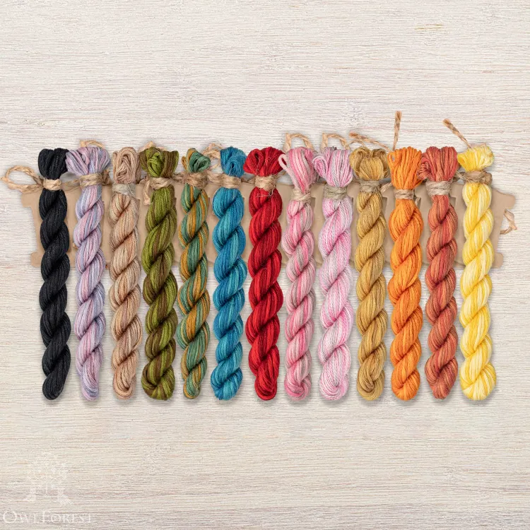 Набор ниток OwlForest для схемы «Куриное подворье» (ПНК)