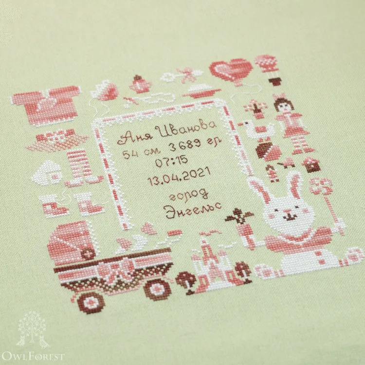 Электронная схема «Метрика. Девочка-зайчик» 