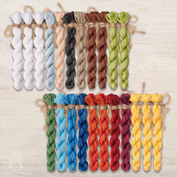 Набор ниток OwlForest для схемы «Пасхальные миниатюры» (DMC)