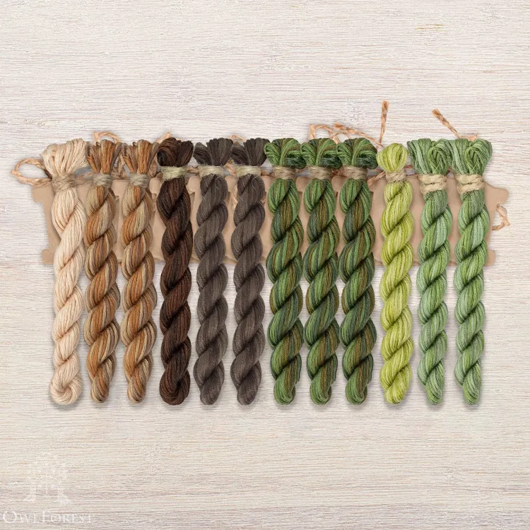 Набор ниток OwlForest для схемы «Северный каштан» (ПНК)