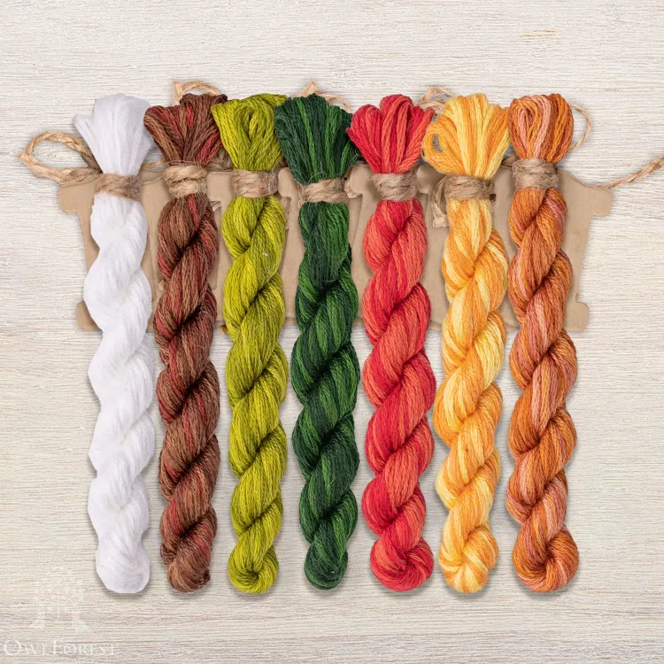 Набор ниток OwlForest для схемы «Каштан» (DMC)