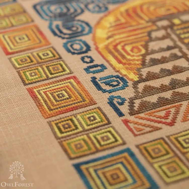 Электронная схема «Индейские мотивы. Панно» 5 цветов