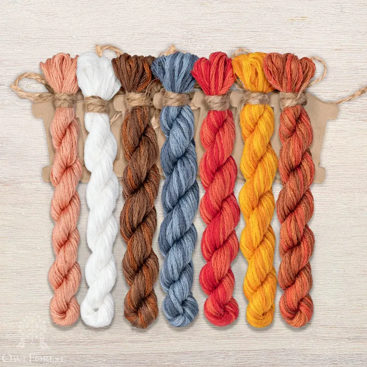 Набор ниток OwlForest для схемы «Пословицы. Дом невелик» (DMC) 