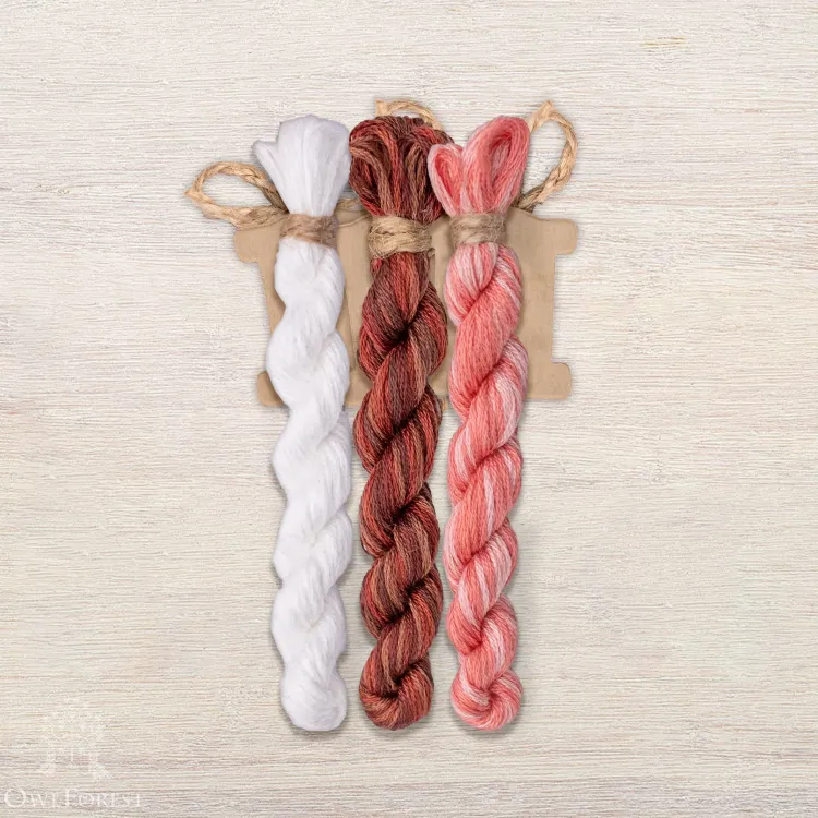 Набор ниток OwlForest для схемы «Метрика. Девочка-зайчик» (DMC)