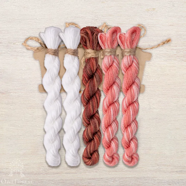 Набор ниток OwlForest для схемы «Метрика. Девочка-зайчик» (DMC)