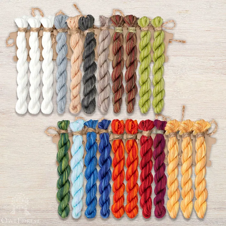 Набор ниток OwlForest для схемы «Пасхальные миниатюры» (ПНК)