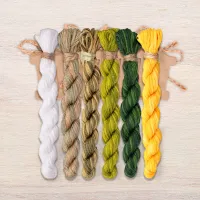 Набор ниток OwlForest для схемы «Улиточные домики. Лимон» (DMC) 