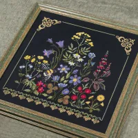 Схема для вышивания «Разнотравье. Шмель»