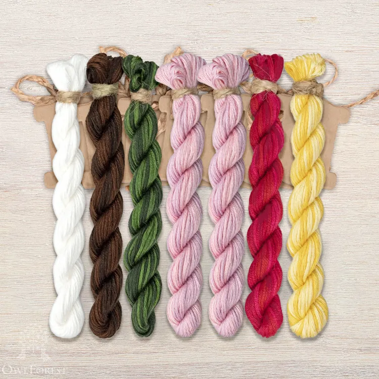 Набор ниток OwlForest для схемы «Бант Пасхальный» (ПНК)