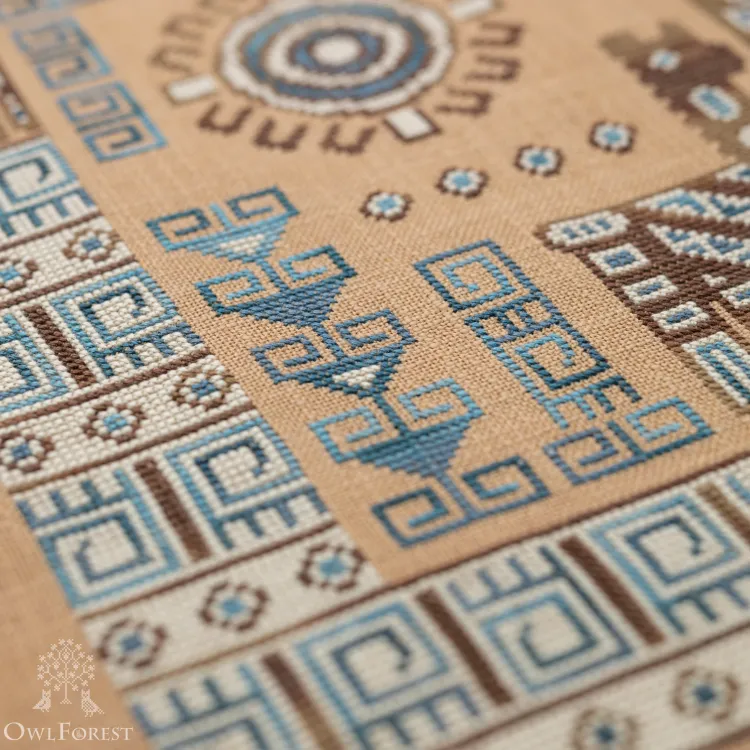 Буклет на пружине со схемами для вышивания «Индейские мотивы» 3 цвета