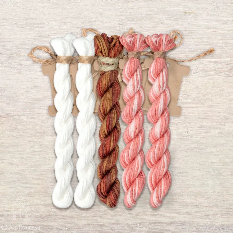 Набор ниток OwlForest для схемы «Метрика. Девочка-зайчик» (ПНК)