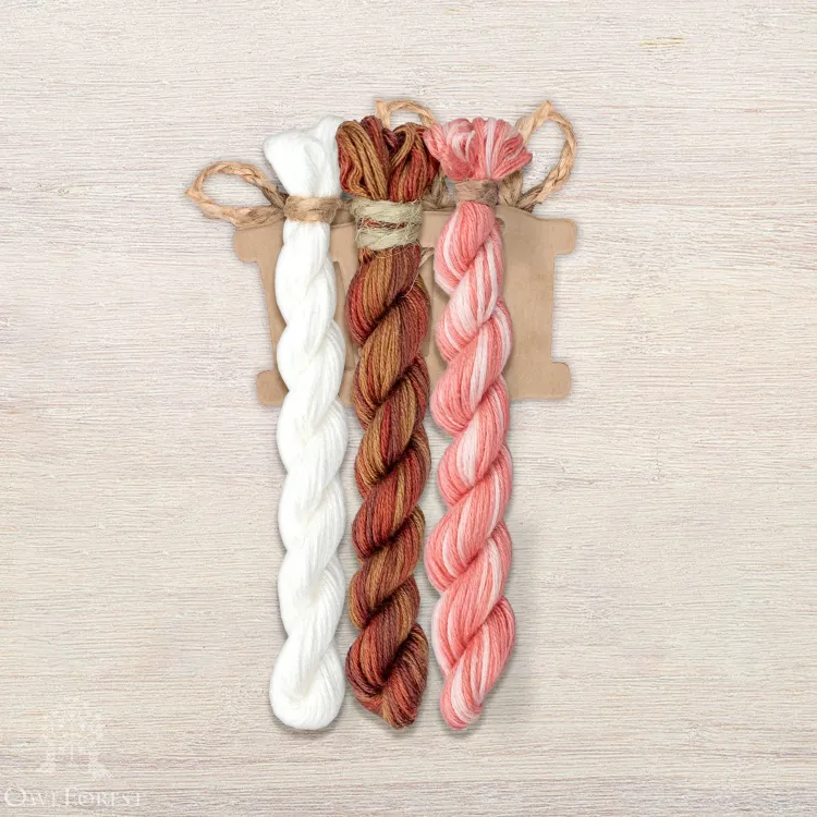 Набор ниток OwlForest для схемы «Метрика. Девочка-зайчик» (ПНК)