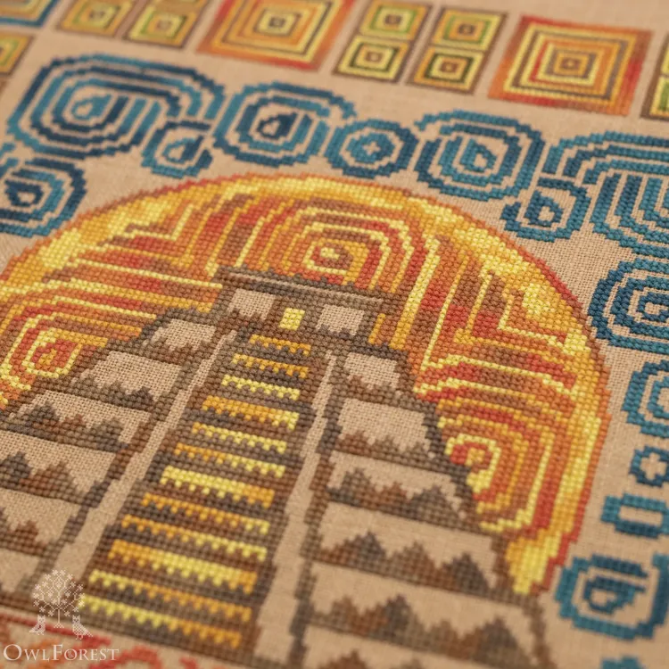 Буклет на пружине со схемами для вышивания «Индейские мотивы» 5 цветов