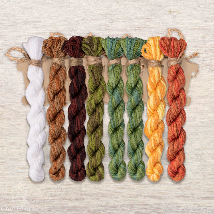 Набор ниток OwlForest для схемы «Лисичкин лес» (DMC)