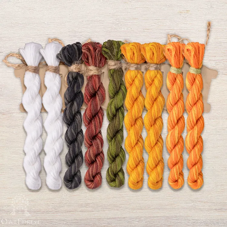 Набор ниток OwlForest для схемы «Лисичка» (DMC)