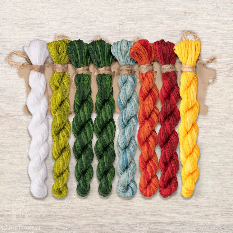 Набор ниток OwlForest для схемы «Бистро «Поганочки» (DMC)