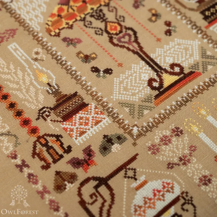 Схема для вышивания «Семплер с лампами»