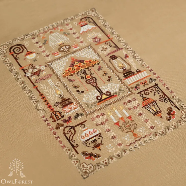 Схема для вышивания «Семплер с лампами»