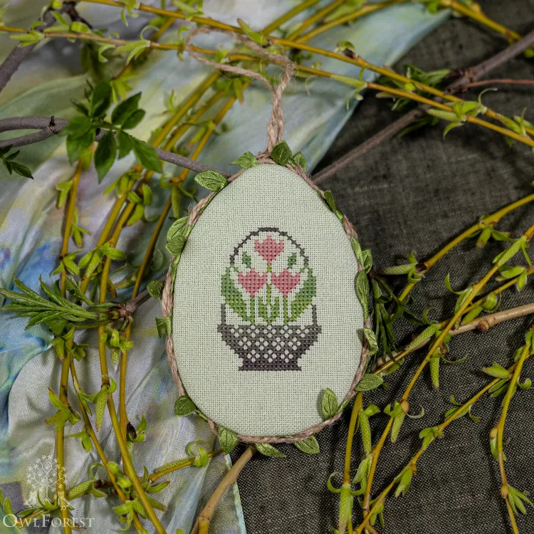 Бесплатная схема для вышивания «Пасхальные корзиночки»