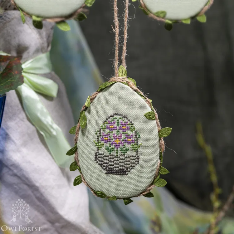 Бесплатная схема для вышивания «Пасхальные корзиночки»