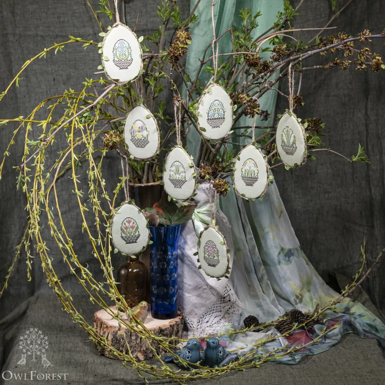 Бесплатная схема для вышивания «Пасхальные корзиночки»