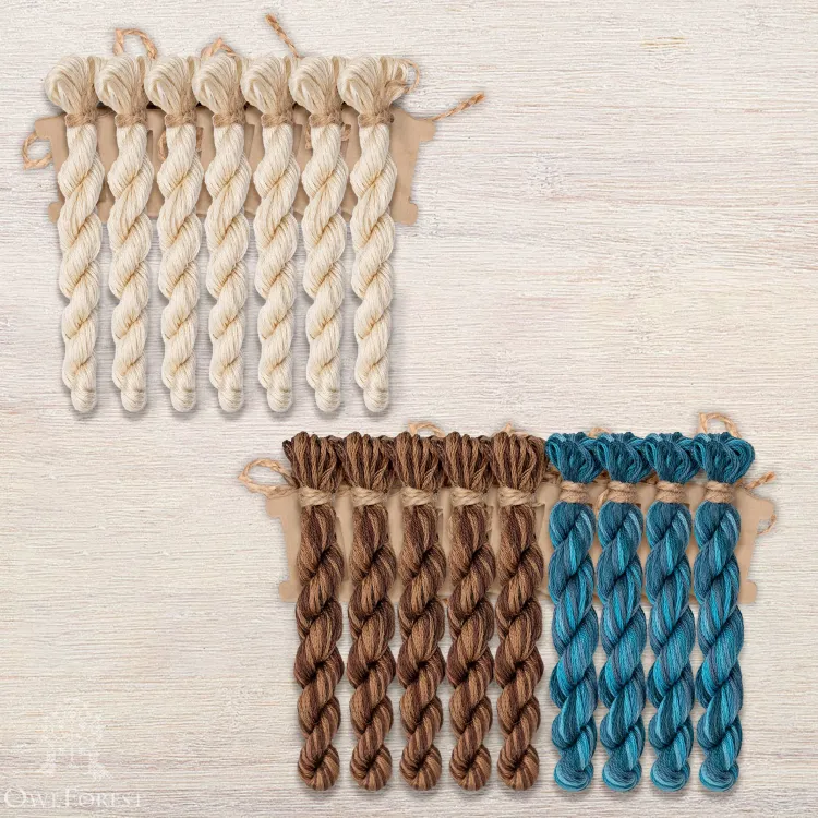 Набор ниток OwlForest для схем «Индейские мотивы» (DMC) 3 цвета