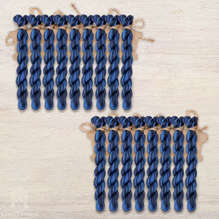 Набор ниток OwlForest для схемы «Вороний семплер» Англ.  (ПНК им. Кирова)