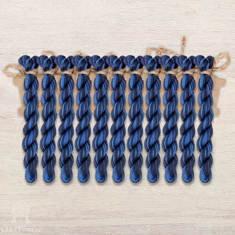 Набор ниток OwlForest для схемы «Вороний семплер» Англ.  (ПНК им. Кирова)