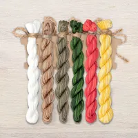 Набор ниток OwlForest для схемы «Садовые топотушки» (ПНК)