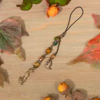 Маячок для ножниц «Ночные трели янтарных птиц» цвет фурнитуры бронза