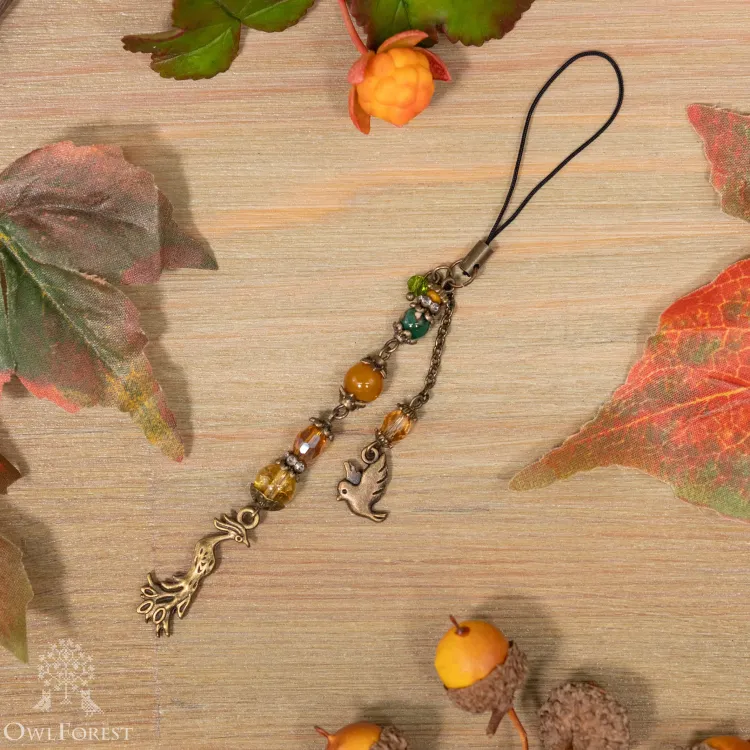 Маячок для ножниц «Ночные трели янтарных птиц» цвет фурнитуры бронза