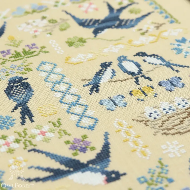 Схема для вышивания «Ласточки»