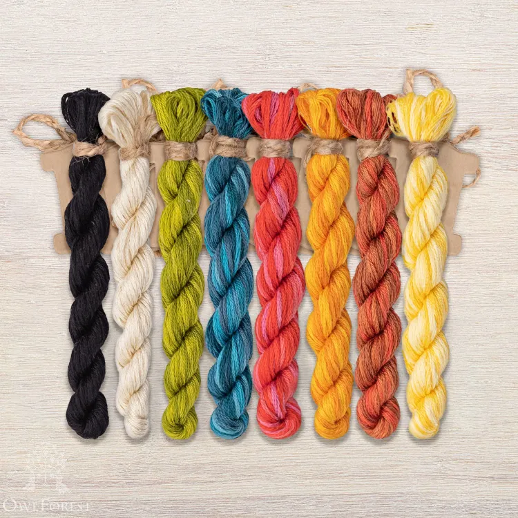 Набор ниток OwlForest для схемы «Мексика» (DMC)