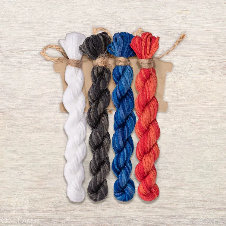 Набор ниток OwlForest для схемы «Кот и море» (DMC)