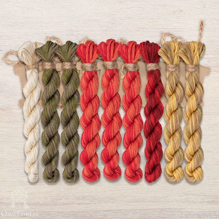 Набор ниток OwlForest для схемы «Прялка» (DMC)