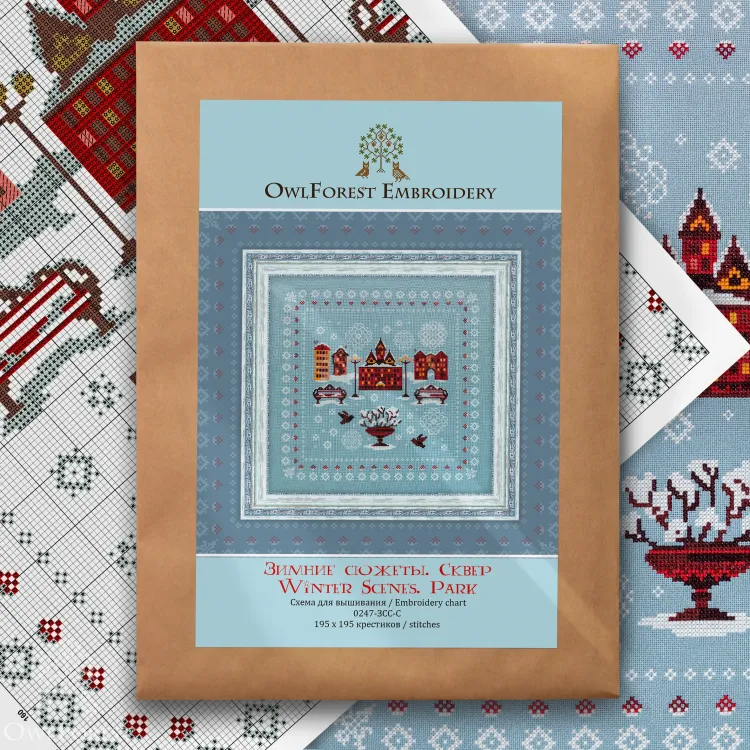 Схема для вышивания «Зимние сюжеты. Сквер» 