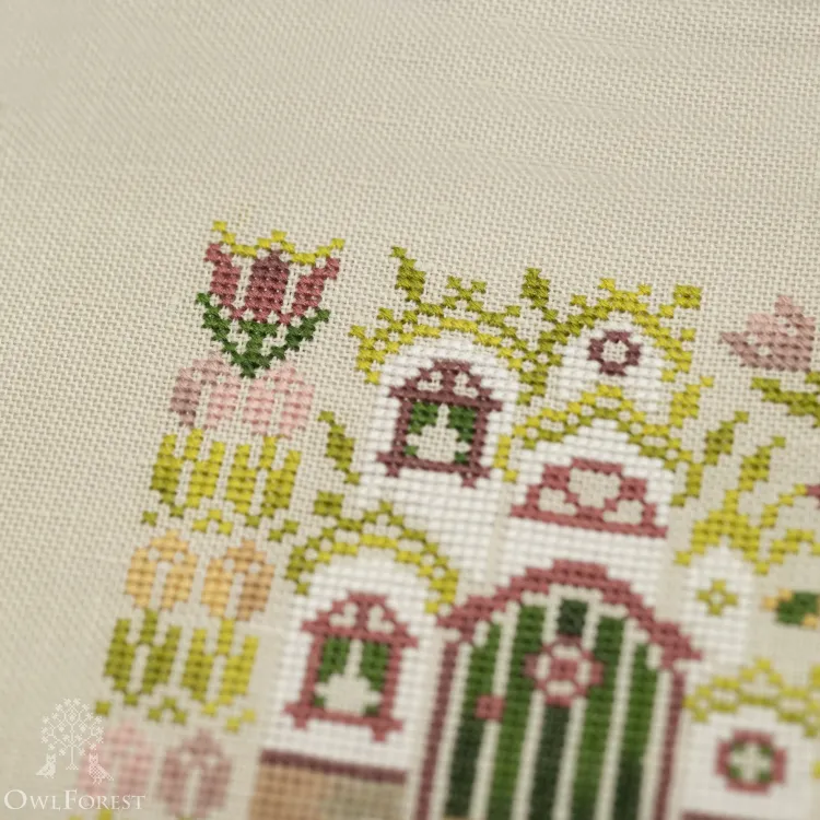 Схема для вышивания «Улиточные домики. Тюльпаны»