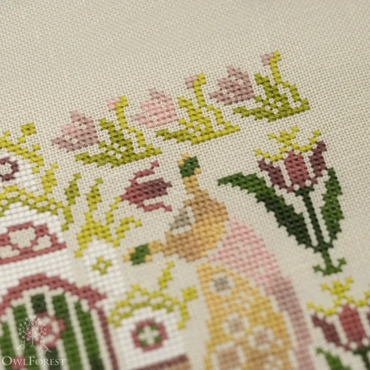 Схема для вышивания «Улиточные домики. Тюльпаны»