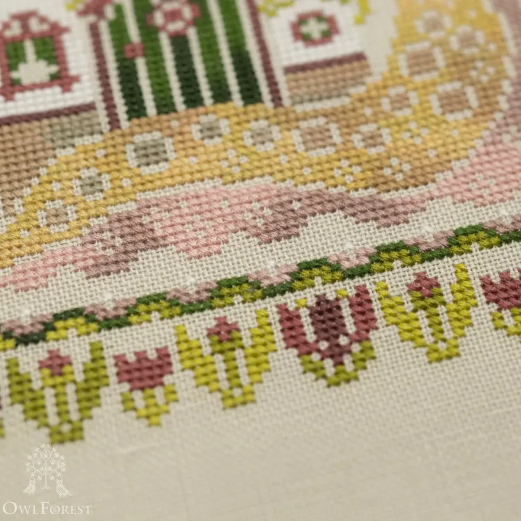 Схема для вышивания «Улиточные домики. Тюльпаны»