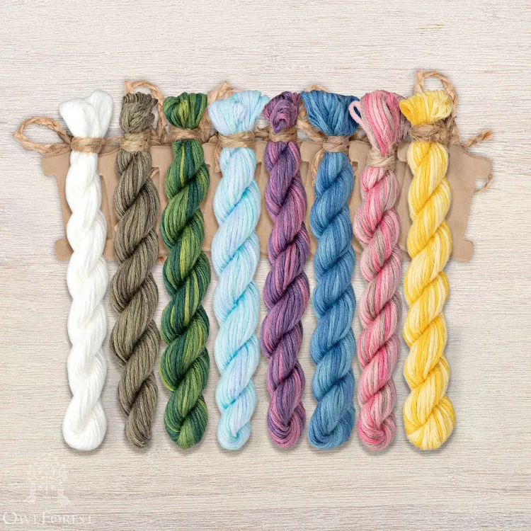 Набор ниток OwlForest для схемы «Пасхальные корзиночки» (ПНК)