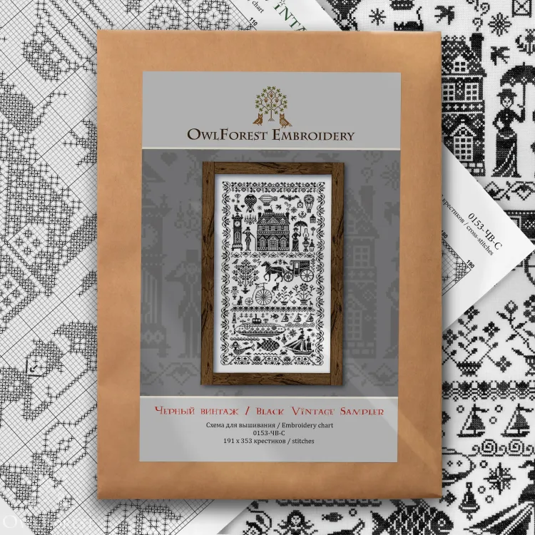 Схема для вышивания «Черный винтаж»