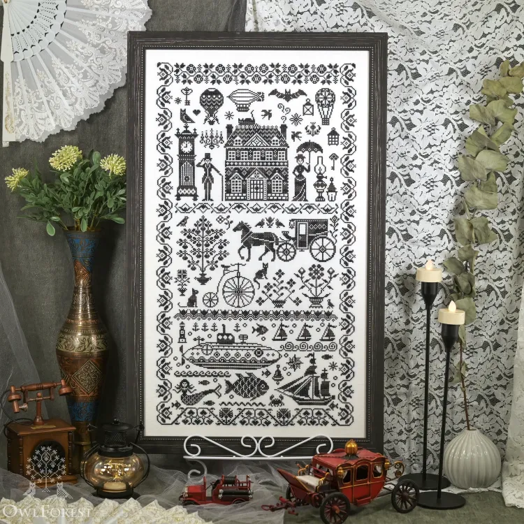 Схема для вышивания «Черный винтаж»