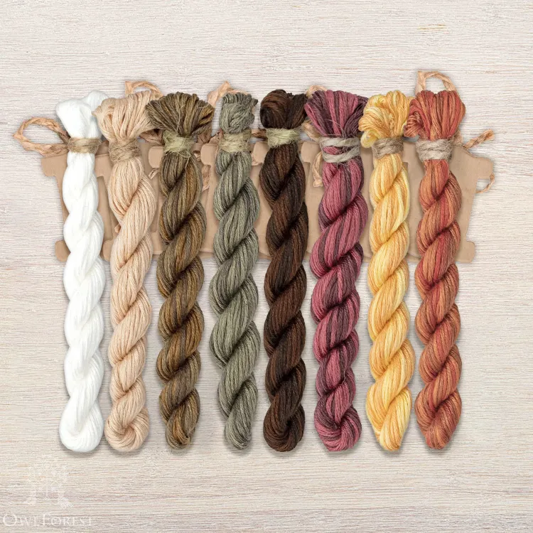 Набор ниток OwlForest для схемы «Семплер с лампами» (ПНК)