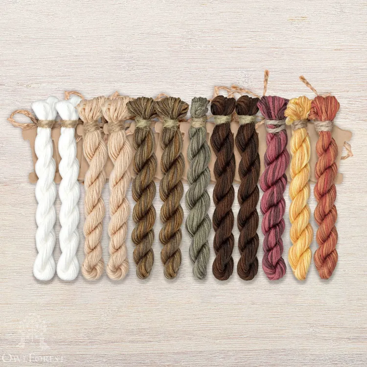 Набор ниток OwlForest для схемы «Семплер с лампами» (ПНК)