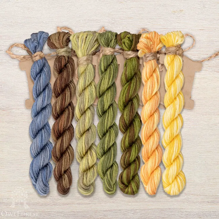 Набор ниток OwlForest для для схемы «Репка» (ПНК)