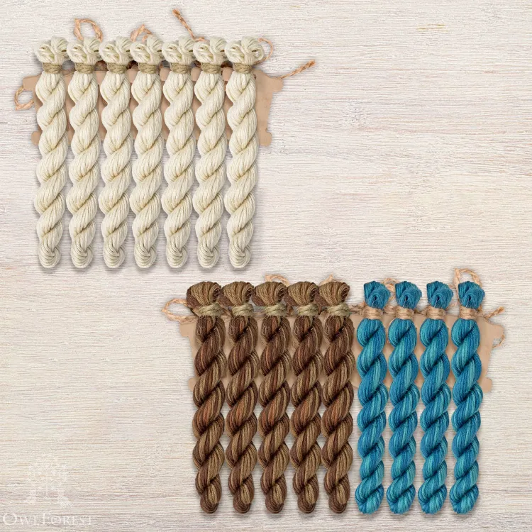 Набор ниток OwlForest для схем «Индейские мотивы» (ПНК) 3 цвета