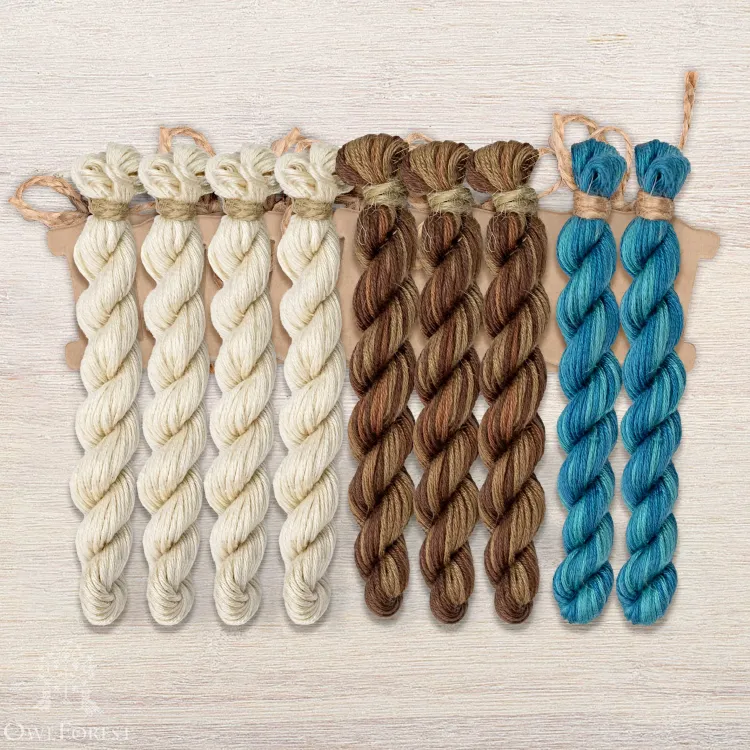 Набор ниток OwlForest для схем «Индейские мотивы» (ПНК) 3 цвета