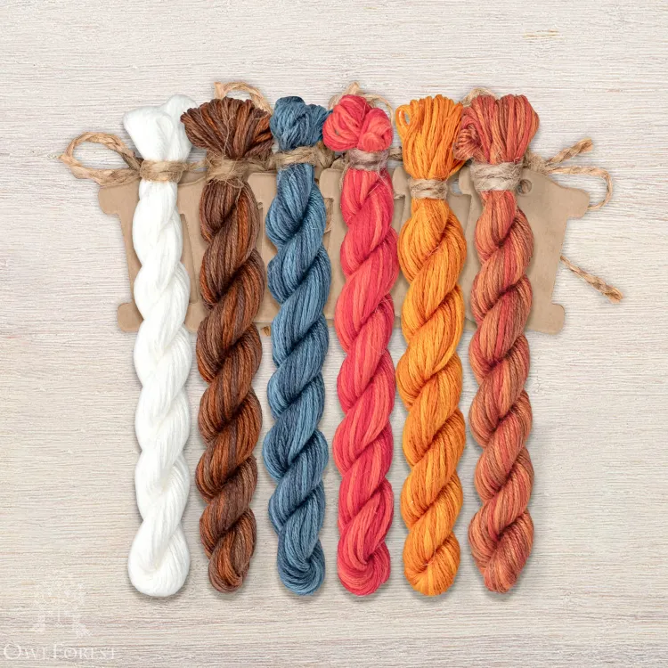 Набор ниток OwlForest для схемы «Пословицы. Красна изба» (ПНК) 