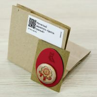 Магнитный держатель «Цветок красный» 